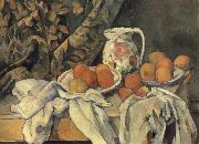 Paul Cezanne Still Life with Curtain Spain oil painting reproduction